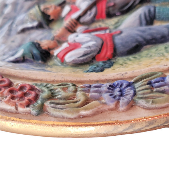 Vintage Christmas Western Germany Weihnachten Salt Glaze 1982 Wall Décor Plate - Picture 8 of 11